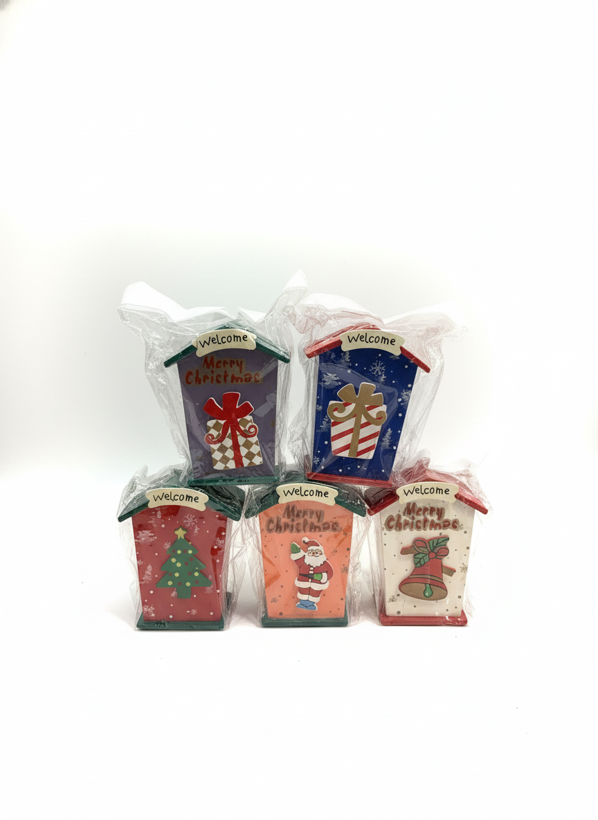Piggy Bank Merry Christmas Welcome House Decorations (1-Pack)