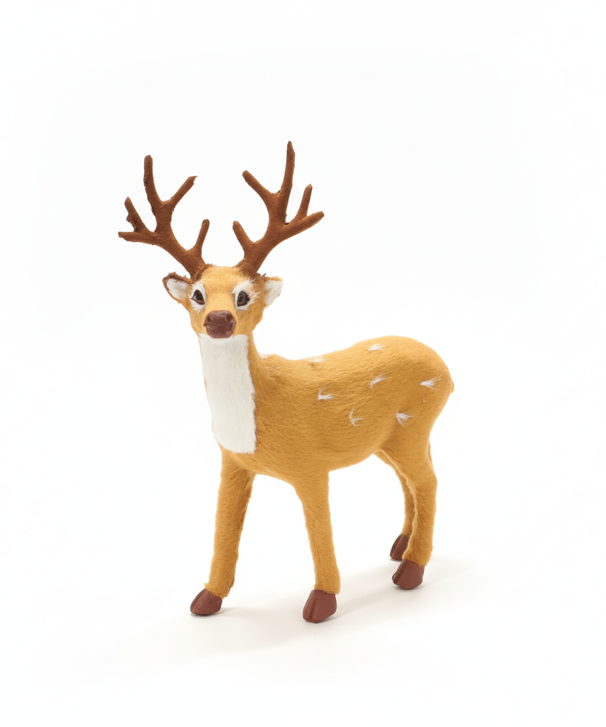 Christmas Charming Plush Woodland Reindeer Figurine