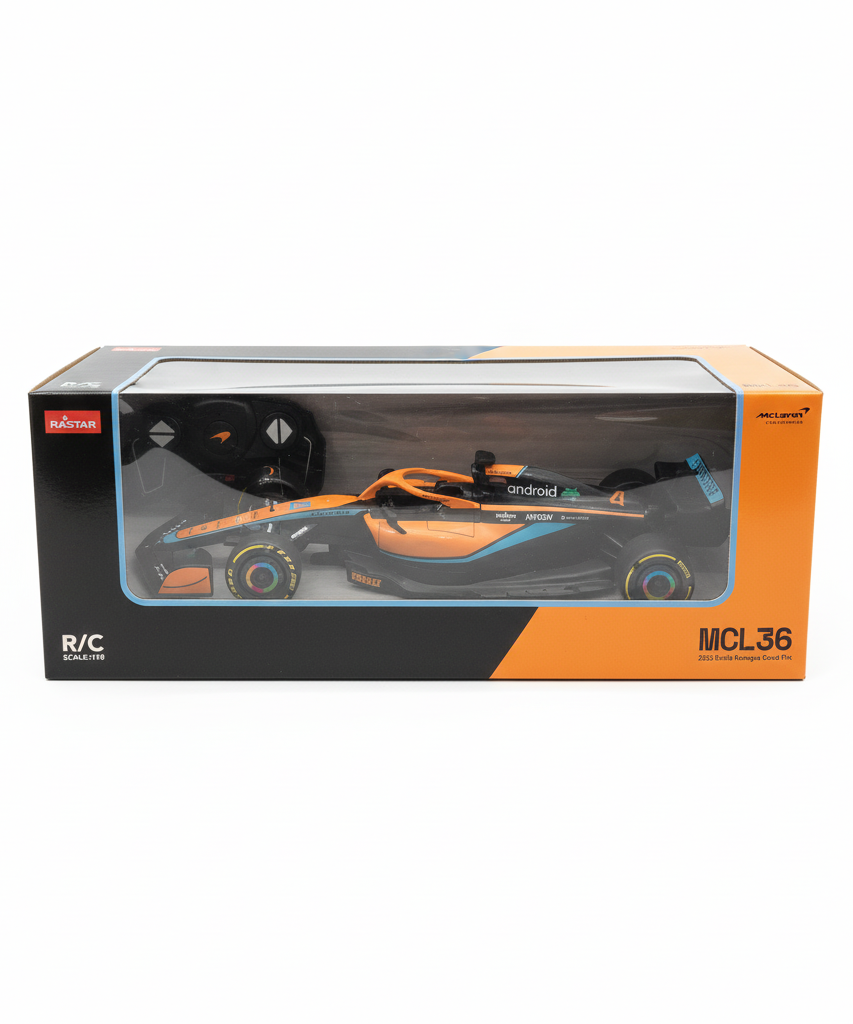 Rastar R/C McLaren MCL36 2022 Emilia Romagna Grand Prix Formula 1 Car, Scale 1:18