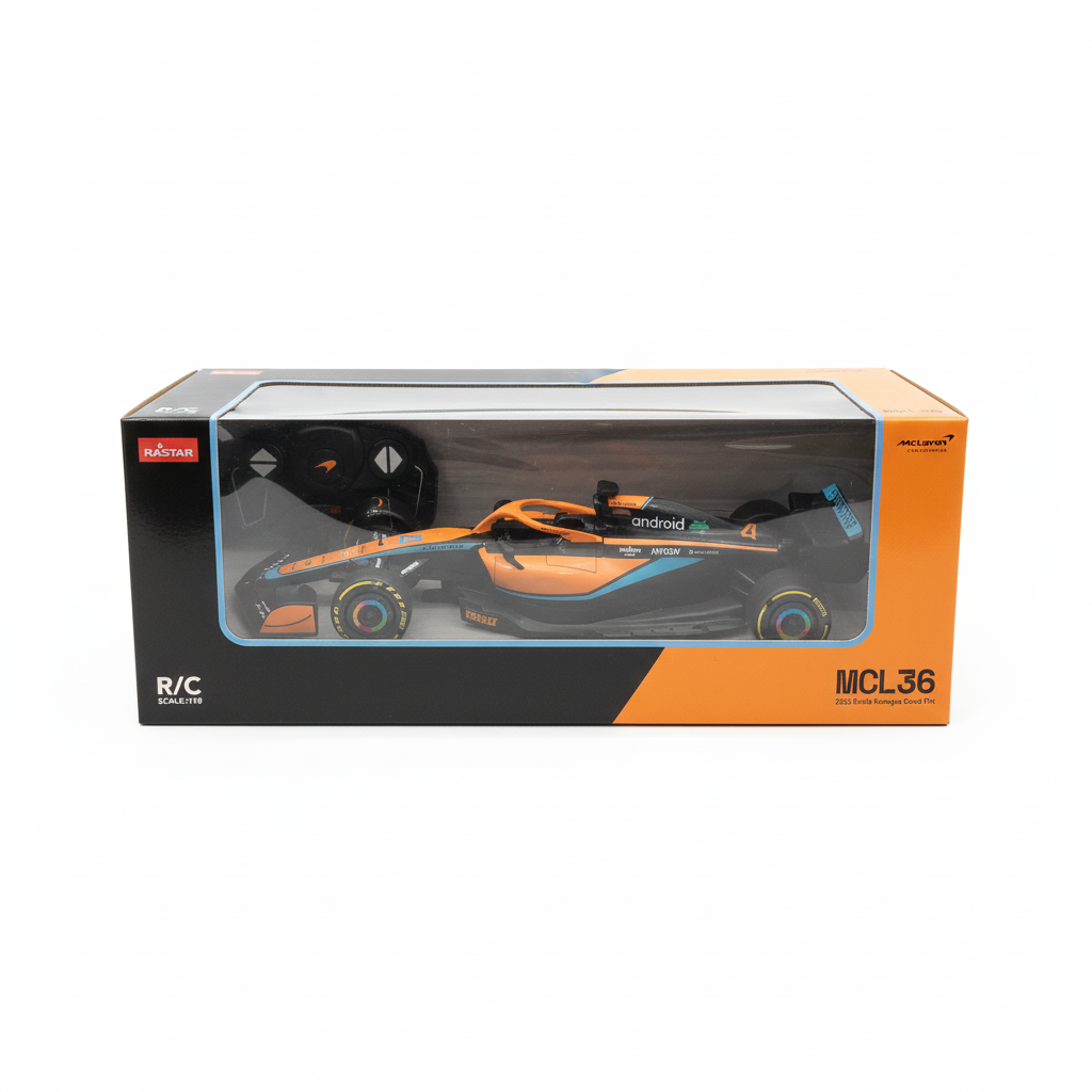 Rastar R/C McLaren MCL36 2022 Emilia Romagna Grand Prix Formula 1 Car, Scale 1:18