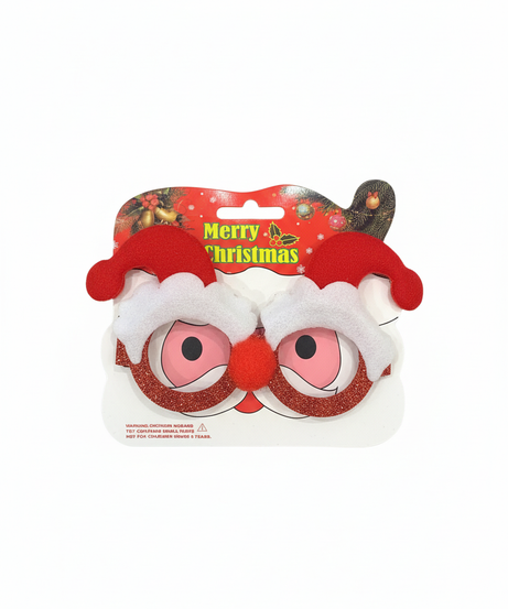 Merry Christmas Santa Face Novelty Glasses