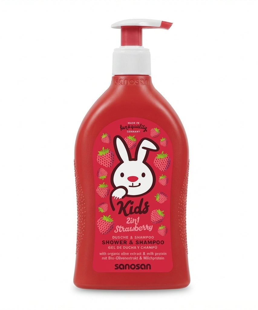Sanosan Kids 2in1 Strawberry Shower & Shampoo, 400 ML