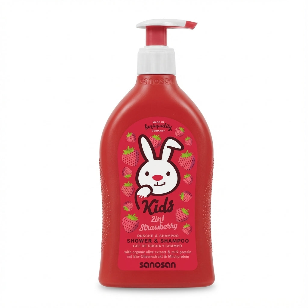 Sanosan Kids 2in1 Strawberry Shower & Shampoo, 400 ML