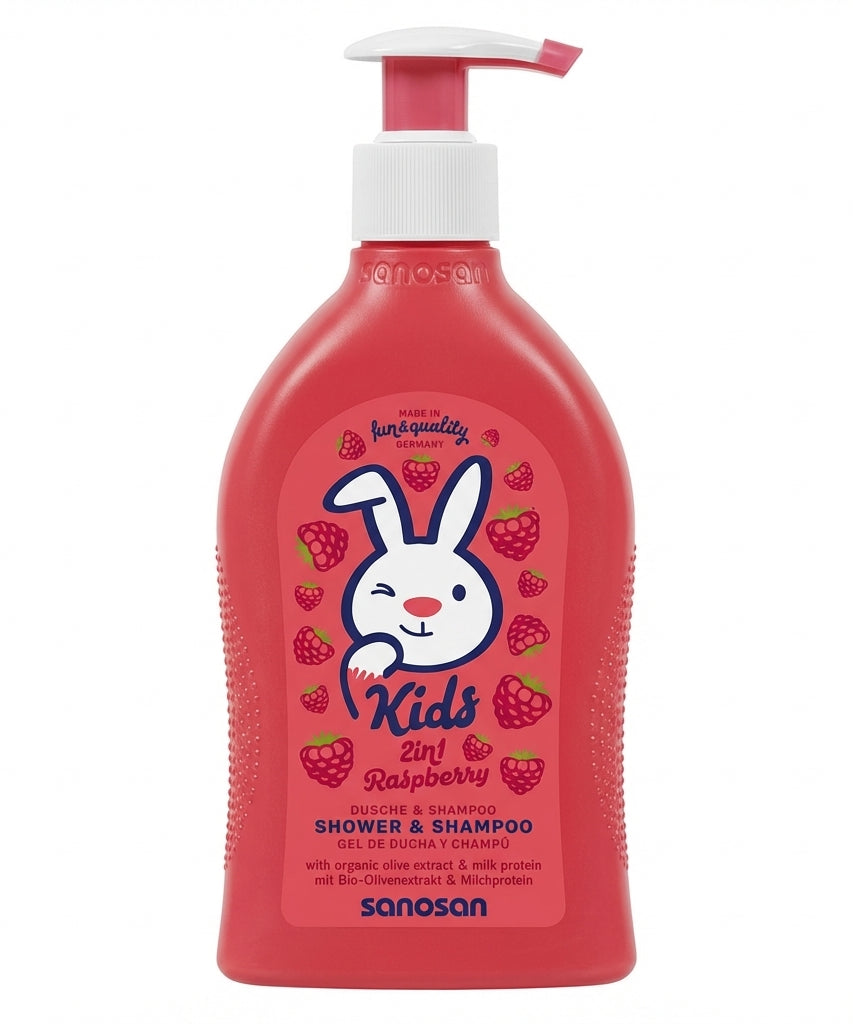 Sanosan Kids 2in1 Raspberry Shower & Shampoo, 400 ML
