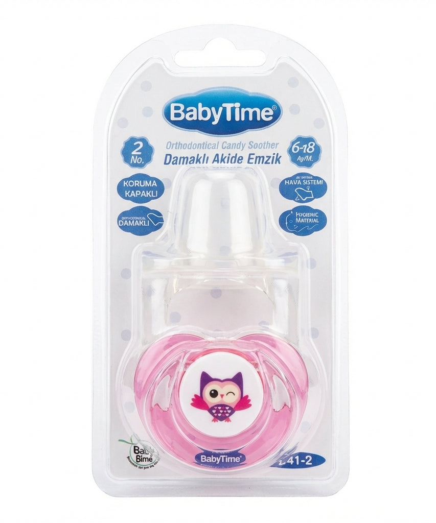 BabyTime Orthodontical Candy Soother, Size 2 (6-18 Months)