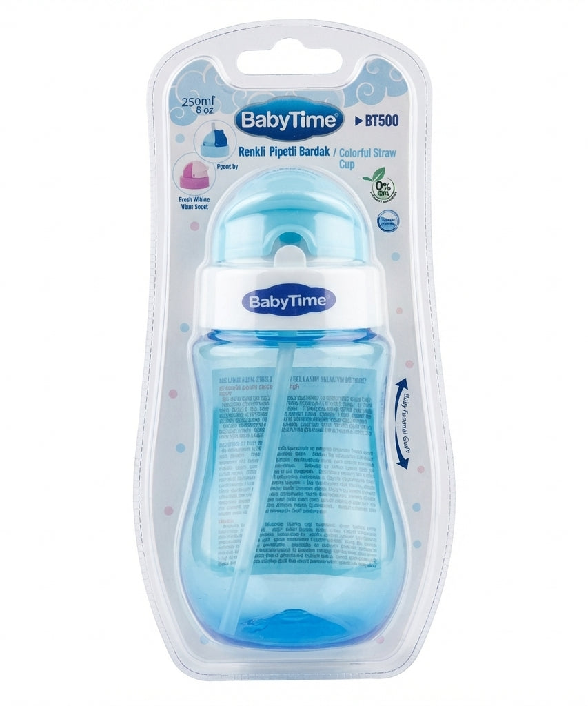 BabyTime Colorful Straw Cup BT500 (250ml / 8oz)