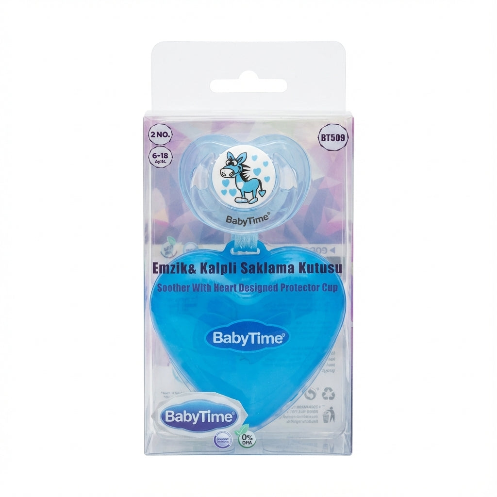 BabyTime Soother With Heart Designed Protector Cup