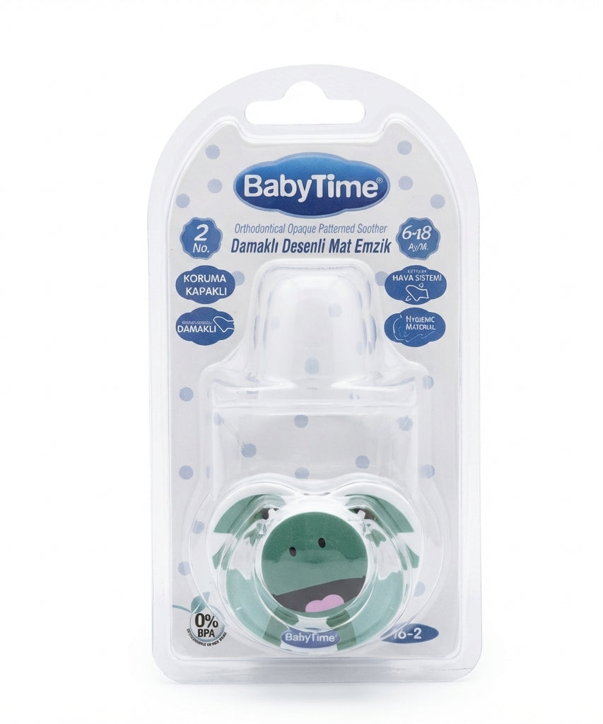 BabyTime Orthodontical Opaque Patterned Soother - No. 2 (6-18 Months)
