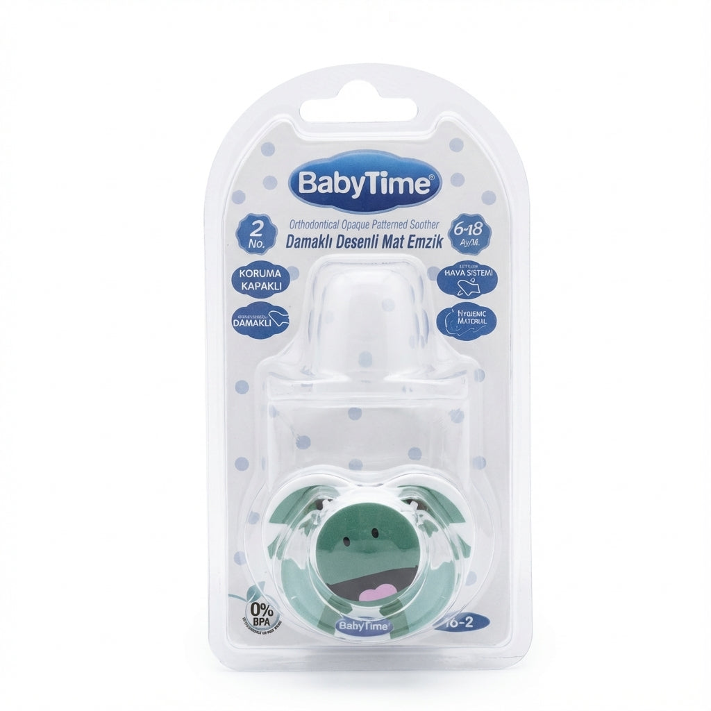 BabyTime Orthodontical Opaque Patterned Soother - No. 2 (6-18 Months)