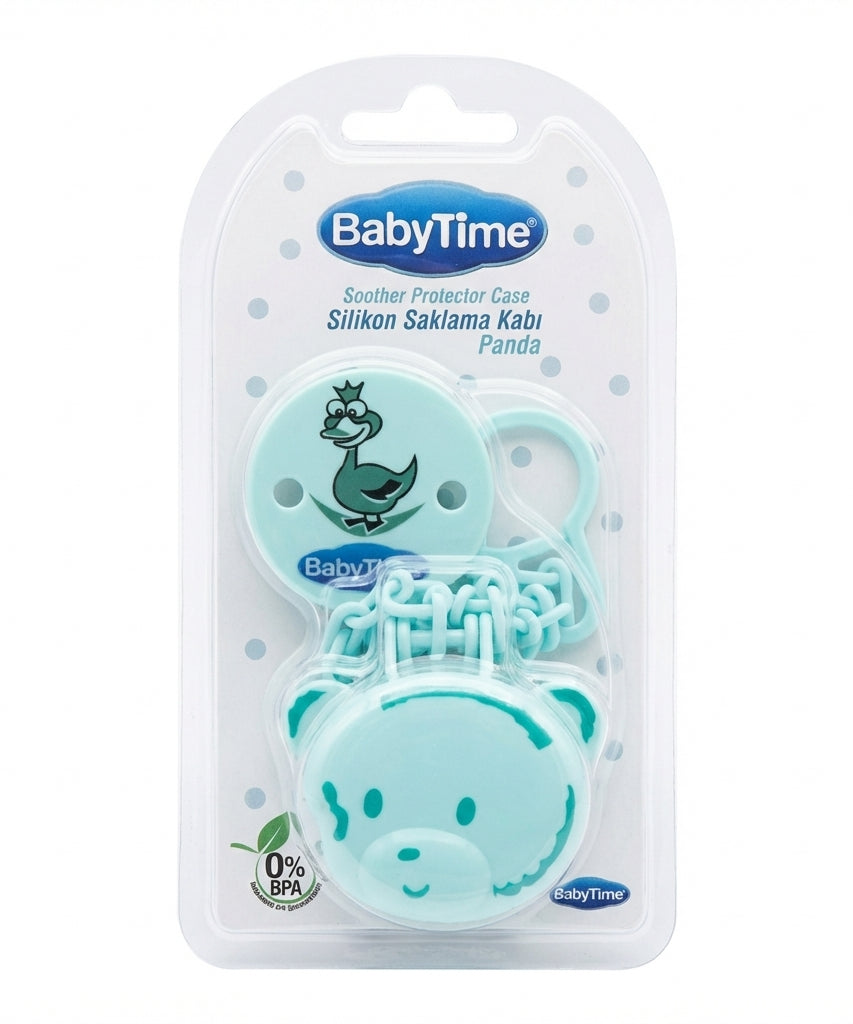 BabyTime Soother Protector Case Silikon Saklama Kabi Panda