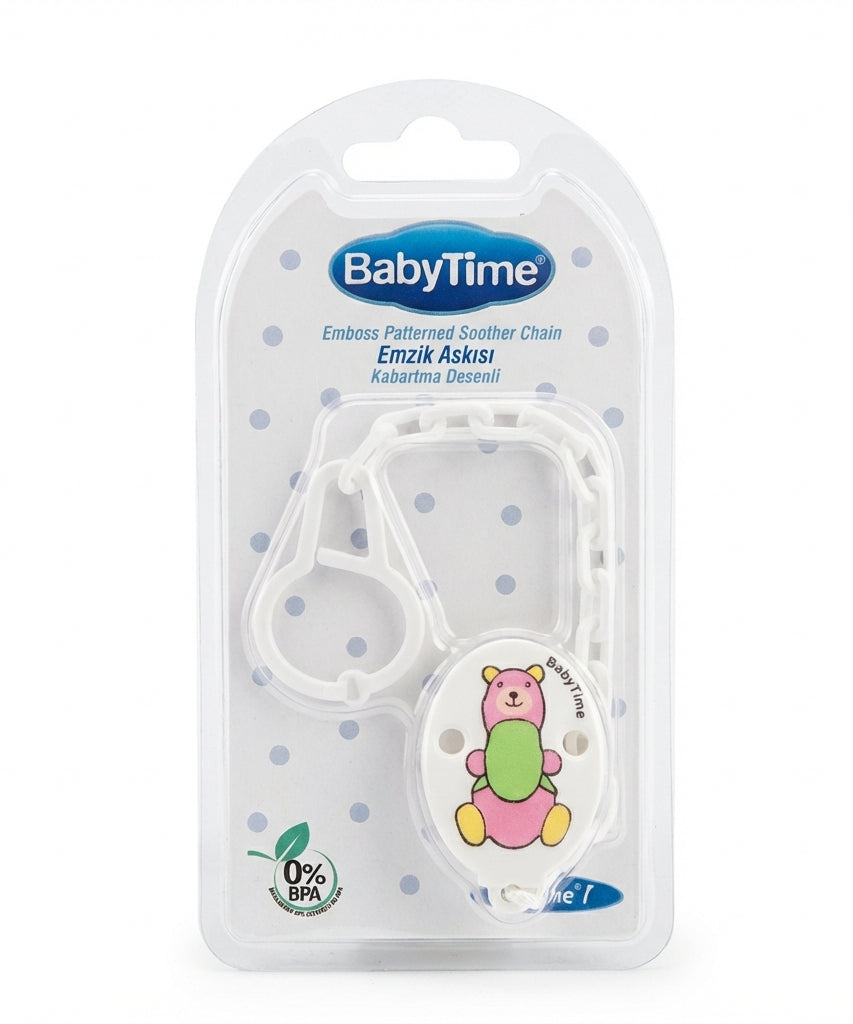 BabyTime Emboss Patterned Soother Chain