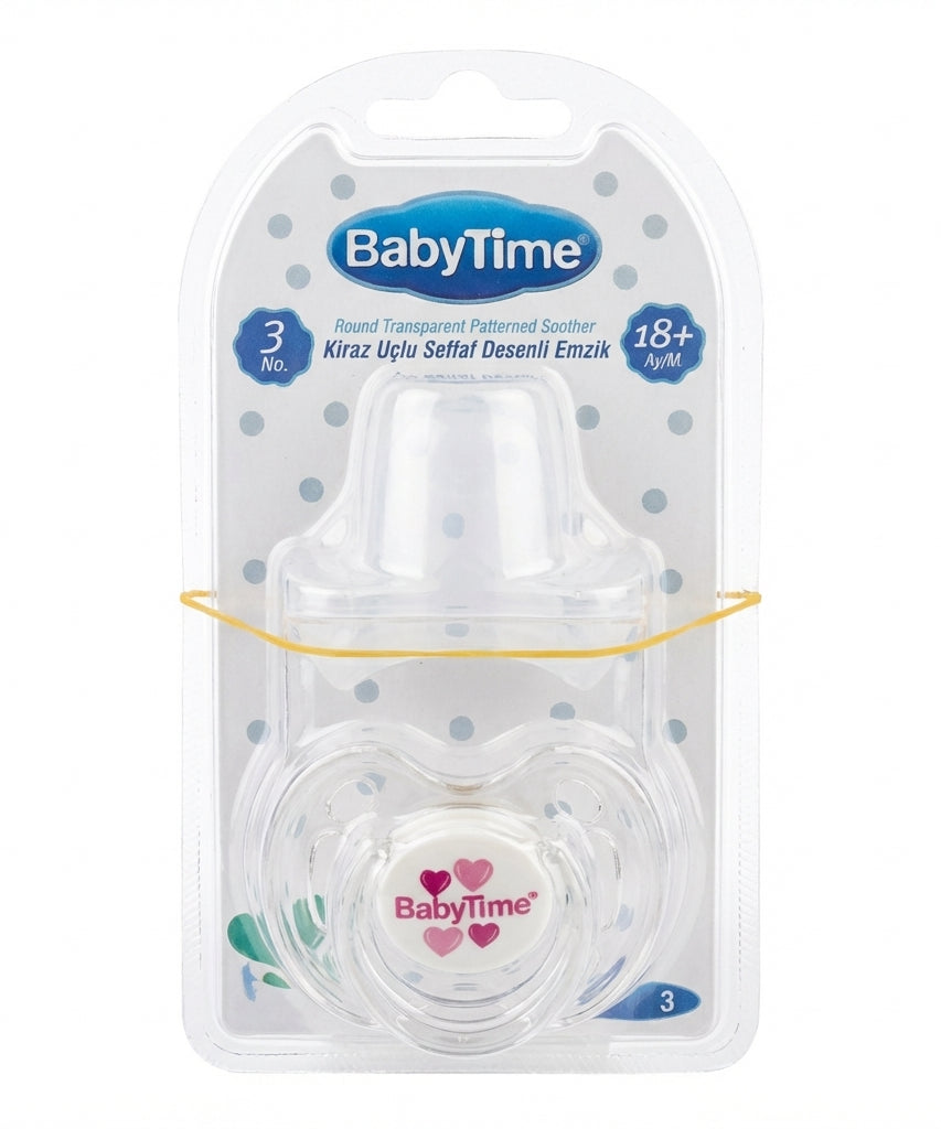 BabyTime Round Transparent Patterned Soother