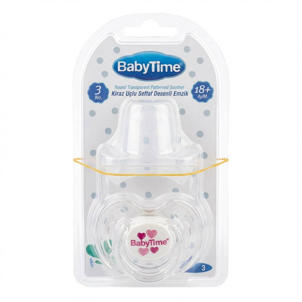 BabyTime Round Transparent Patterned Soother