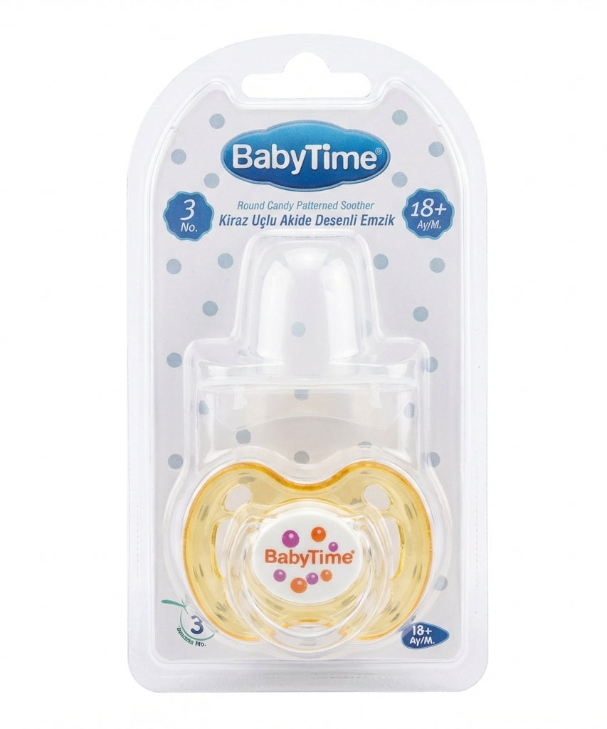 BabyTime Round Candy Patterned Soother