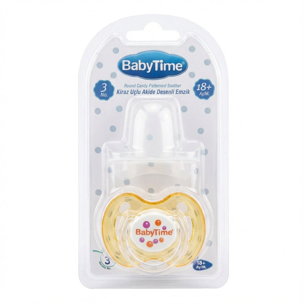 BabyTime Round Candy Patterned Soother