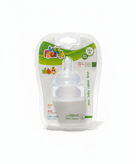 LA FRUTTA Silicone Wide Neck Nipple (Size L)