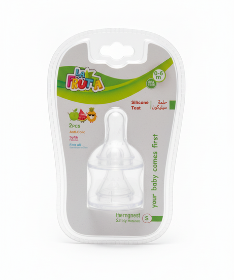 LA FRUTTA 2PCS Silicone Teat - Size S (0-6m)