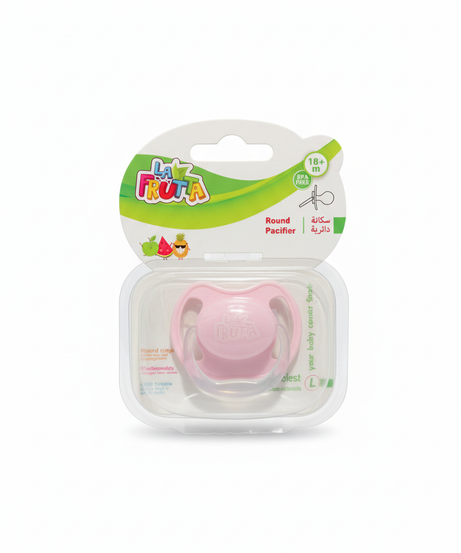LA FRUTA Round Pacifier (18+ Months, Pink)