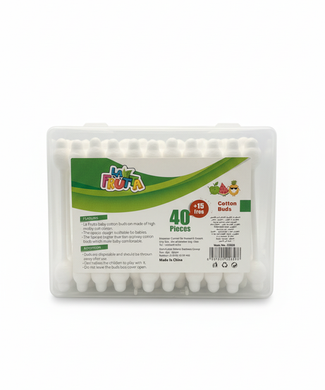 La Frutta Baby Cotton Buds, 40+15 Pieces