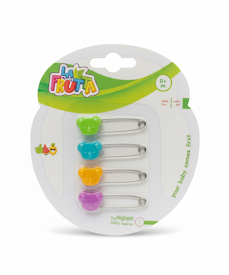 LA FRUTA Baby Animal Head Safety Pins (4 Pcs)