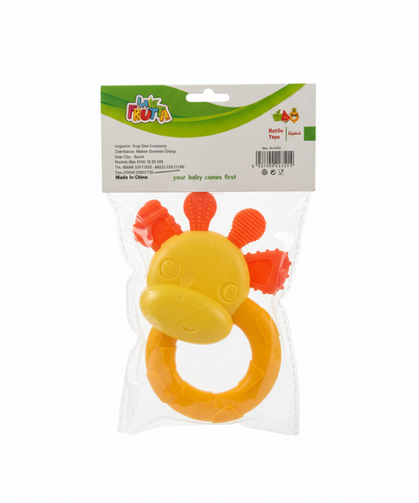 LA FRUTA Giraffe Rattle & Teether Toy