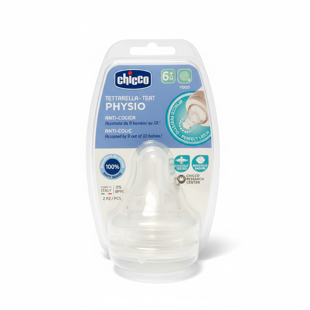 Chicco Physio Anti-Colic Silicone Teat (6+ Months)