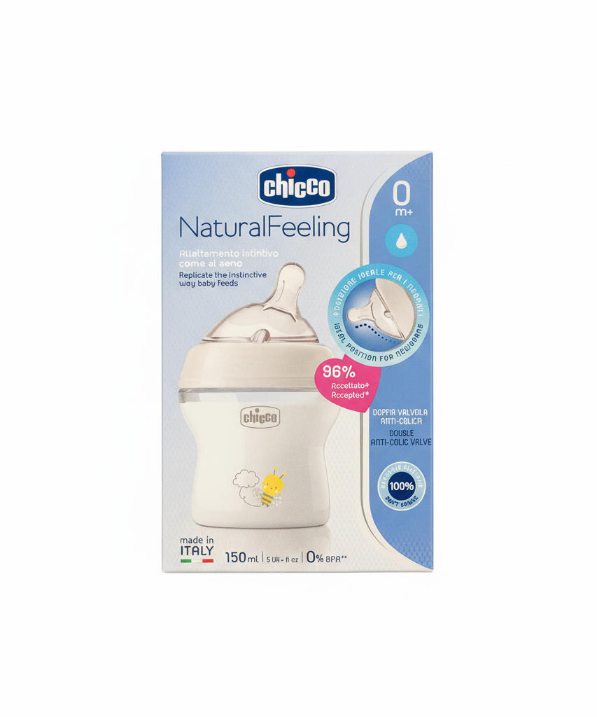Chicco NaturalFeeling Baby Feeding Bottle 0m+, 150ml