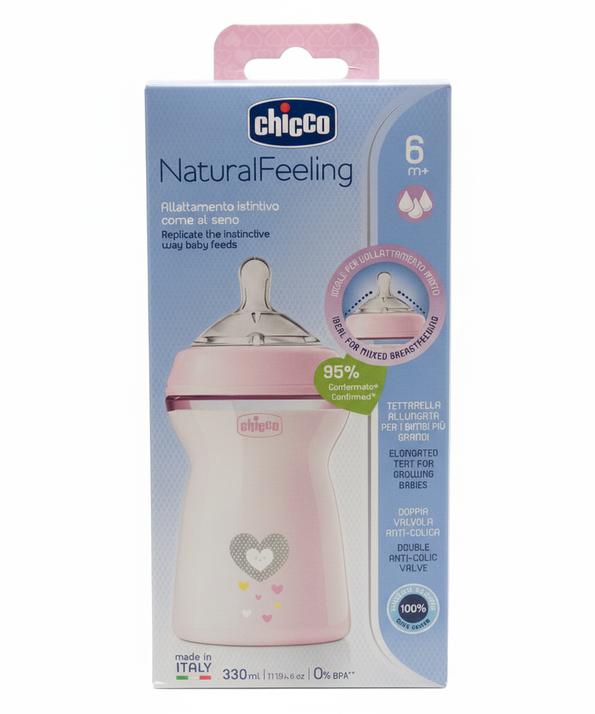 Chicco NaturalFeeling Feeding Bottle 330ml (6m+)