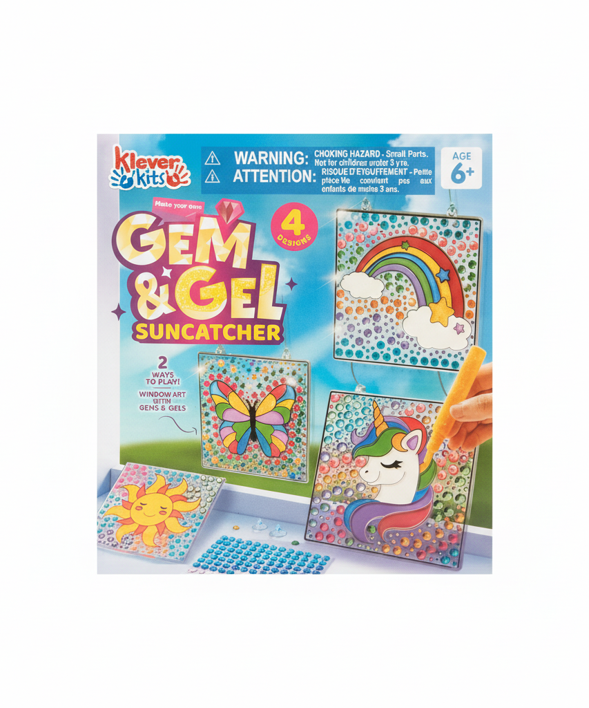 Klever Kitsch Make Your Own Gem & Gel Suncatcher Kit