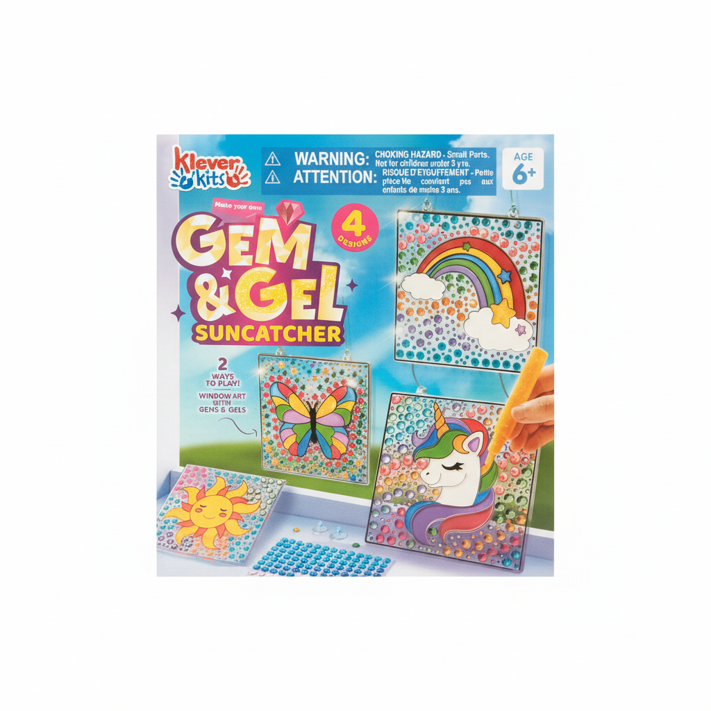 Klever Kitsch Make Your Own Gem & Gel Suncatcher Kit