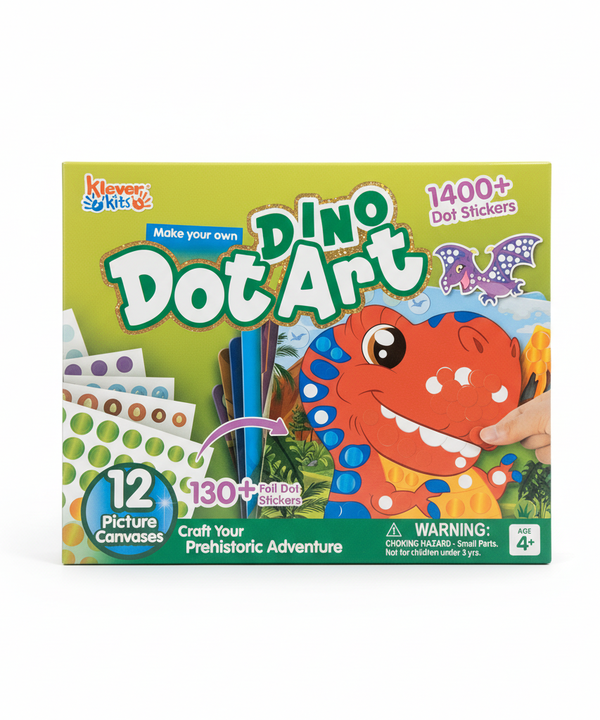 Klever Kits Make Your Own Dino Dot Art