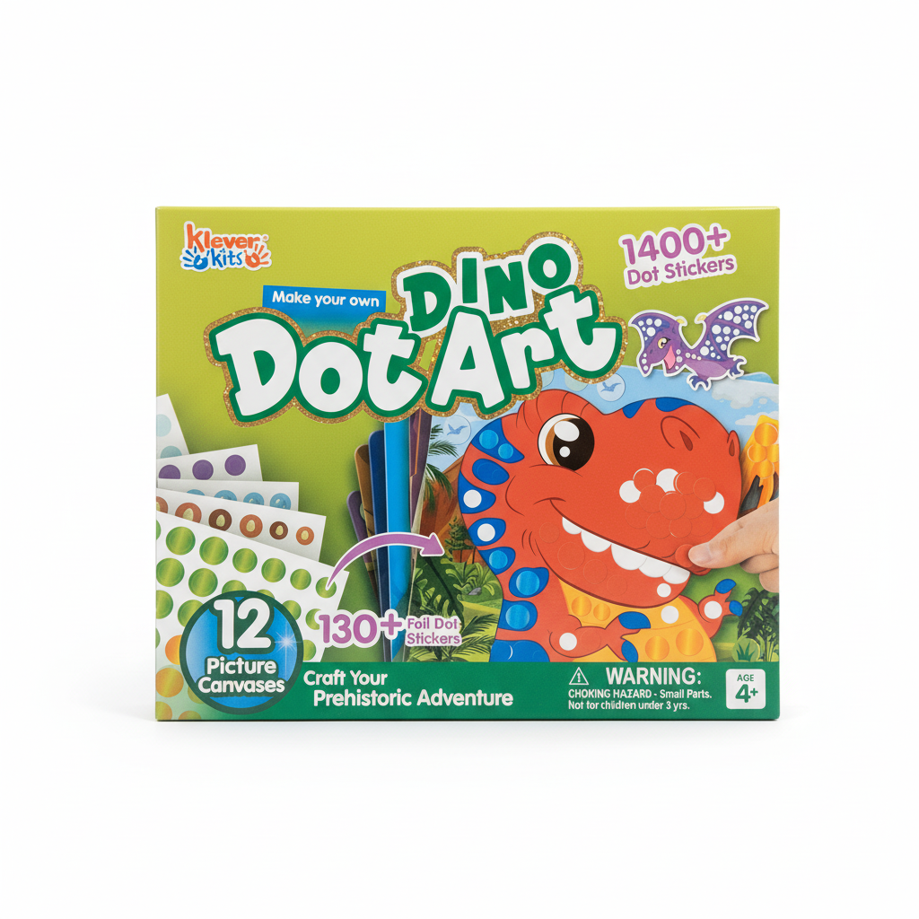 Klever Kits Make Your Own Dino Dot Art