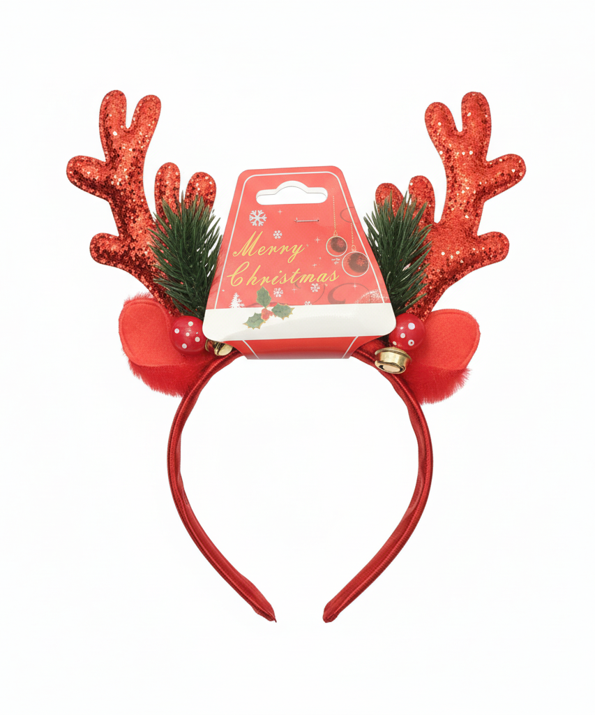 Sparkling Reindeer Antler Christmas Headband