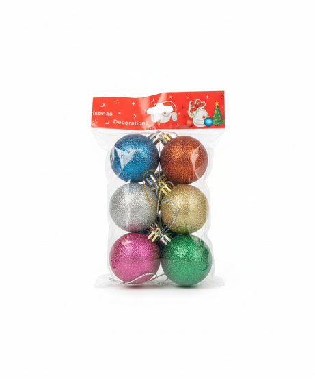 Christmas Glitter Ball Decorations