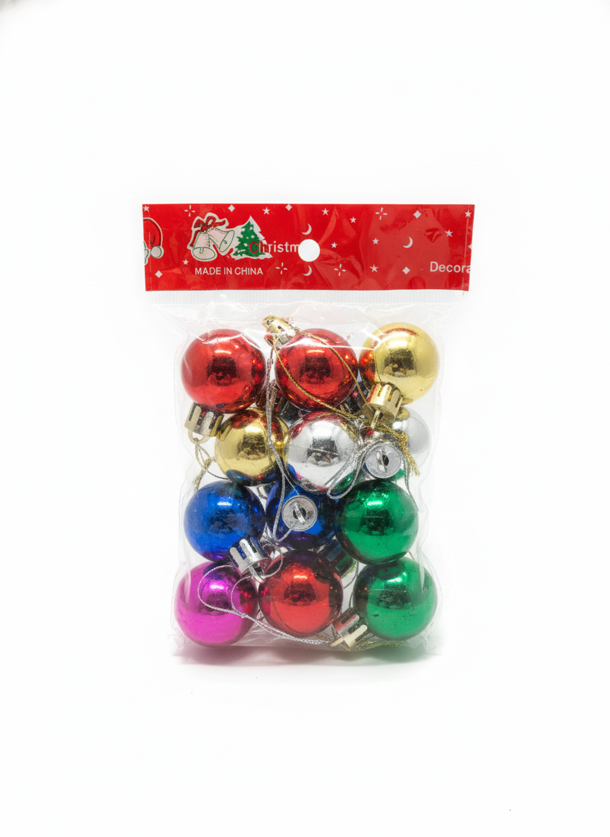 Assorted Mini Christmas Ball Ornaments
