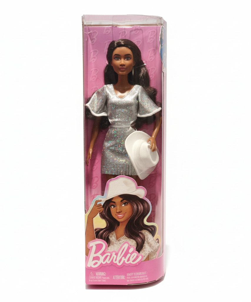 Barbie Doll with Sparkly Dress and Cowboy Hat
