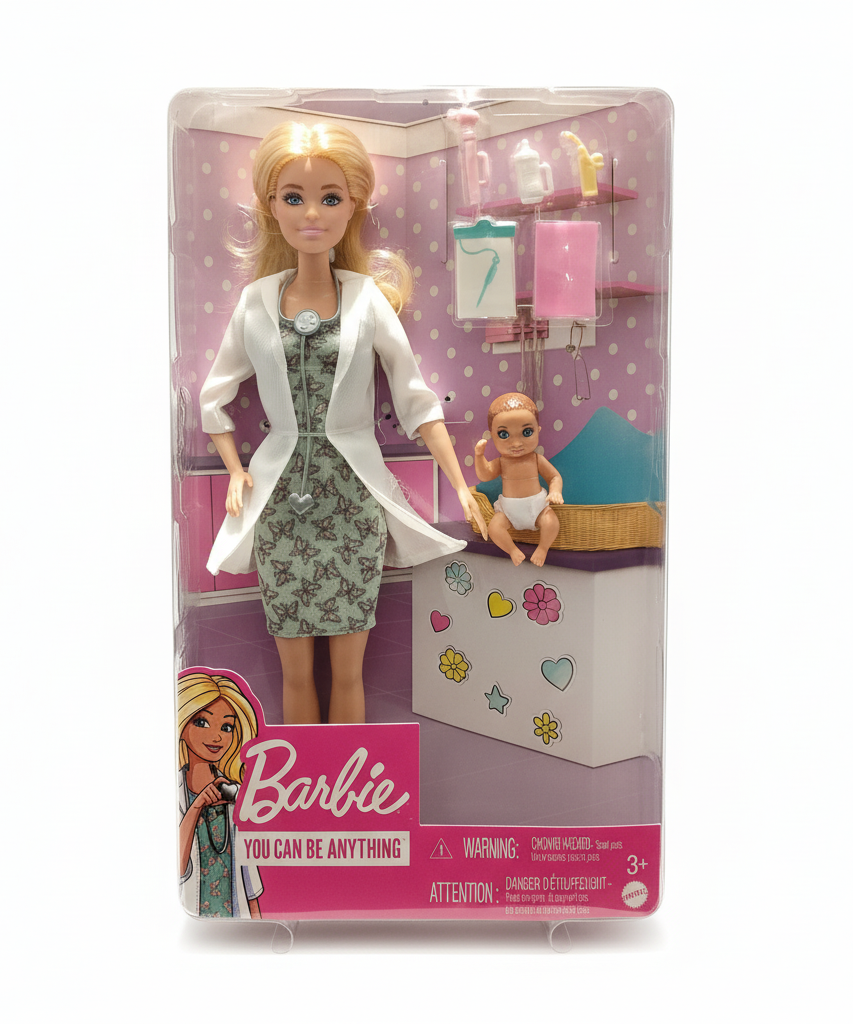 Barbie Pediatrician Doll with Baby Patient