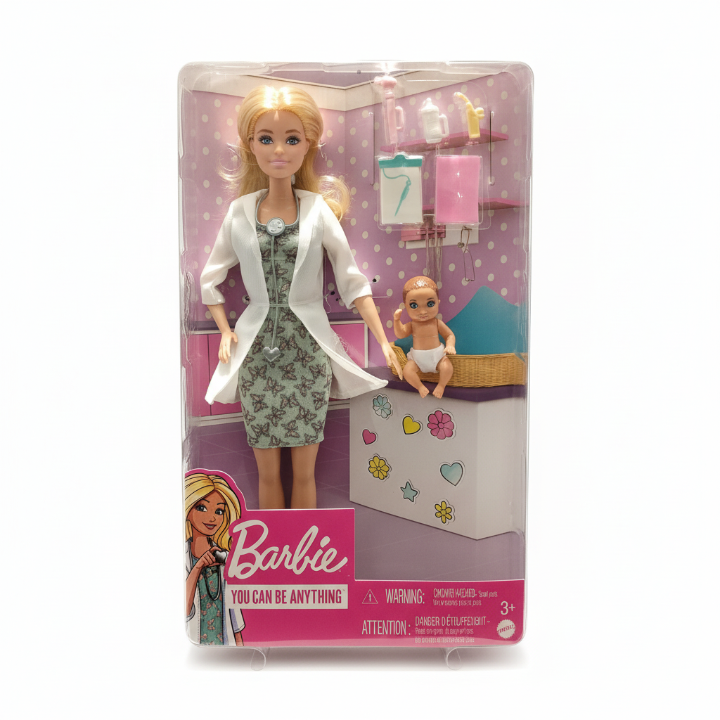 Barbie Pediatrician Doll with Baby Patient