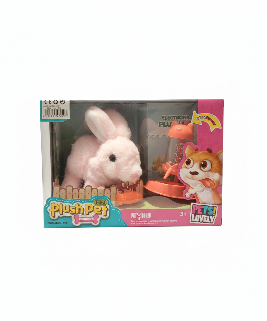 Pets! Lovely Mini Electronic Plush Rabbit Pet Pethouse