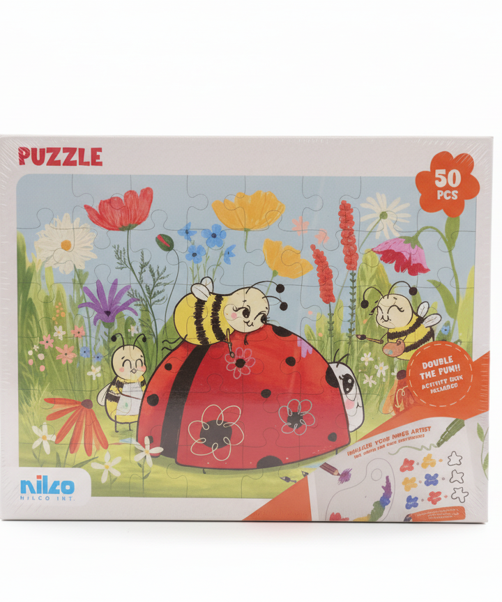 Nilco Puzzle with Activity Book - Garden Bugs