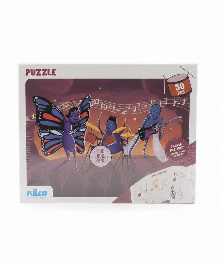 The Bug Band 50-Piece Puzzle with Activity Book