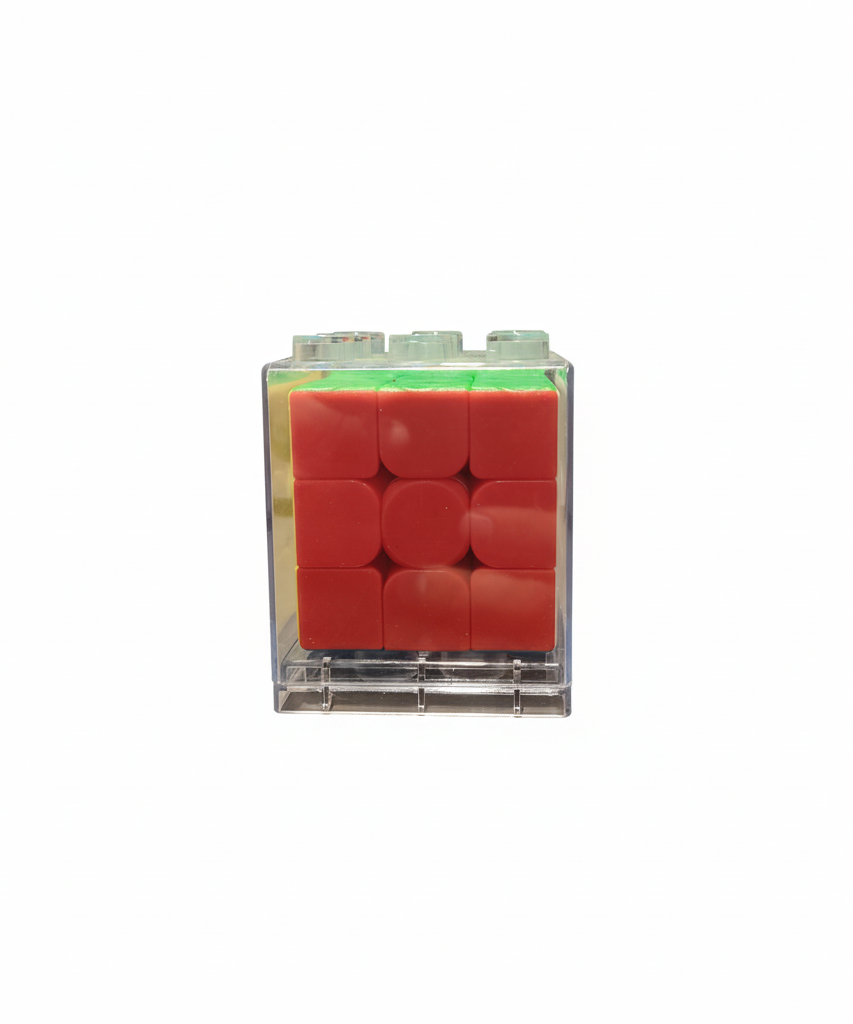 Stackable Building Block 3x3 Speed Cube with Display Case