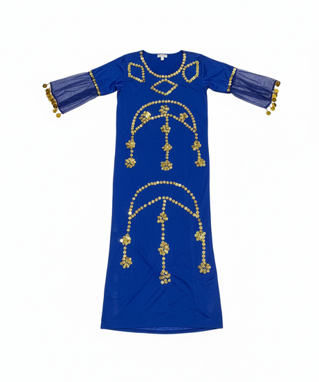 Royal Blue Sequin & Coin Kids' Costume Dress