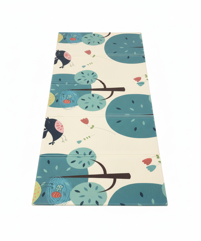 Foldable Baby Play Mat with Forest Friends Design