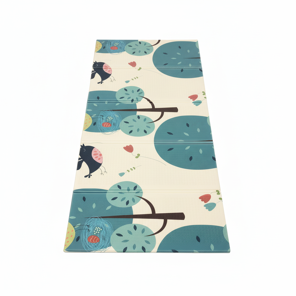 Foldable Baby Play Mat with Forest Friends Design