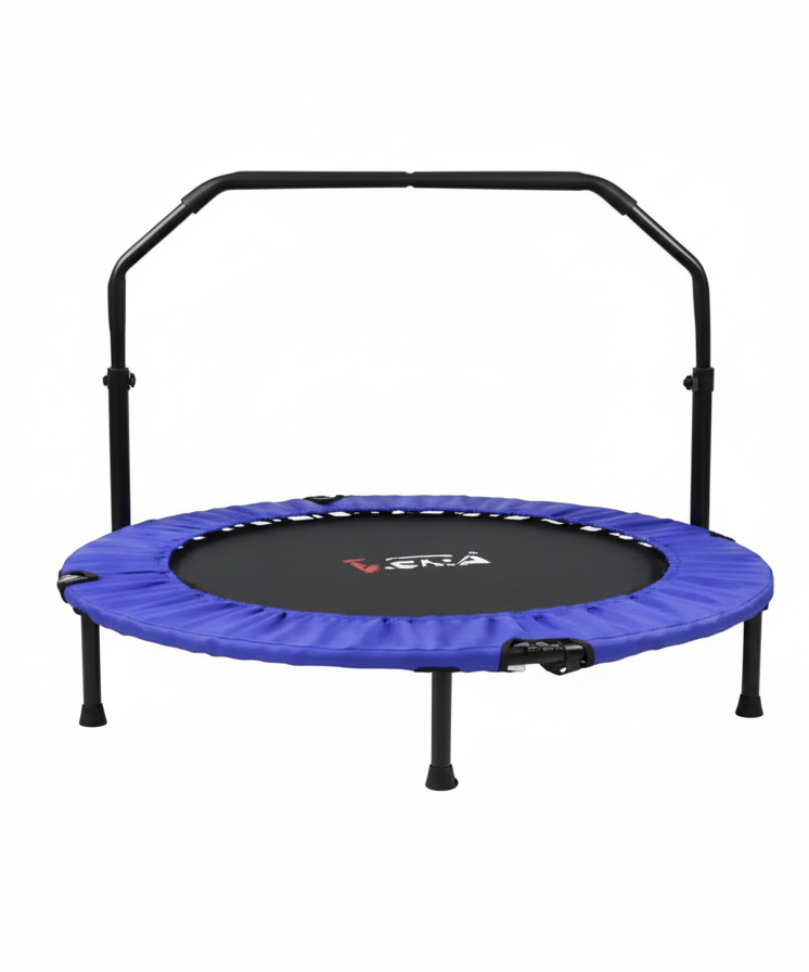 Portable Mini Fitness Trampoline with Adjustable Handlebar