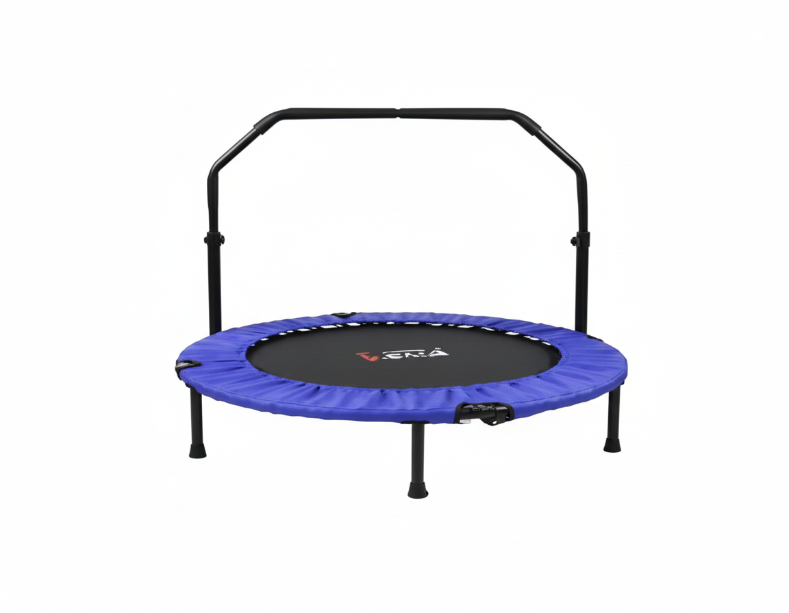 Portable Mini Fitness Trampoline with Adjustable Handlebar
