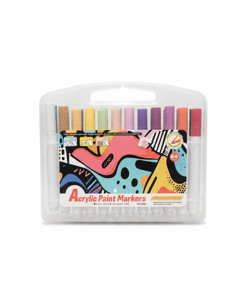 Acrylic Paint Markers - 24 Colour Set