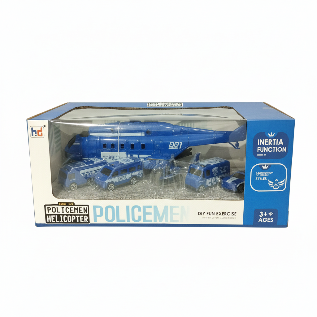 Policemen Helicopter Series Toy Set