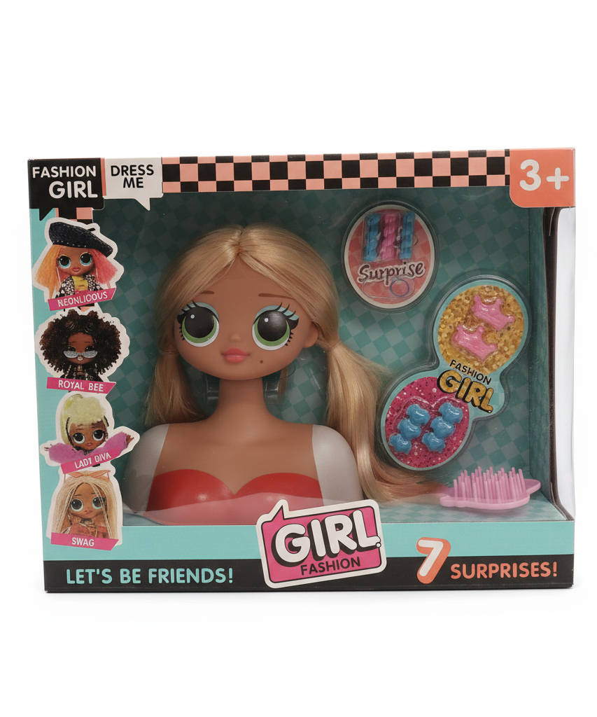 Fashion Girl Dress Me Doll with 7 Surprises
